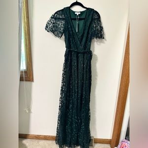 Baltic Barn Marseille Embossed Maxi Dress | Green Size Small